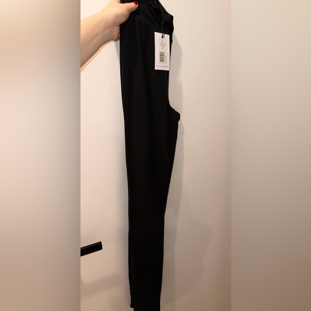We Wore What Waffle Black Leggings - Size S
